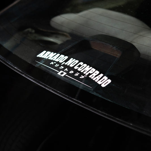 Sticker "Armado, no comprado" para auto